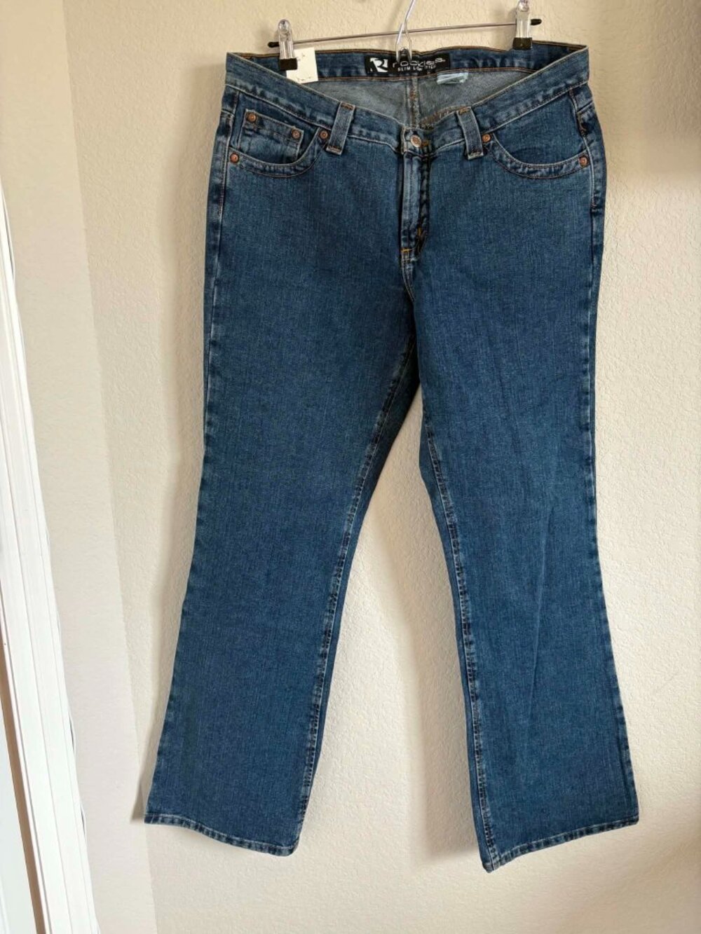 VTG Rockies Slim Low Rise Bootcut Jeans Size 16 L Medium Wash Denim Y2K